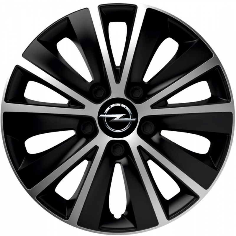 PUKLICE PRE OPEL 14" RAPIDE silver/black 4ks